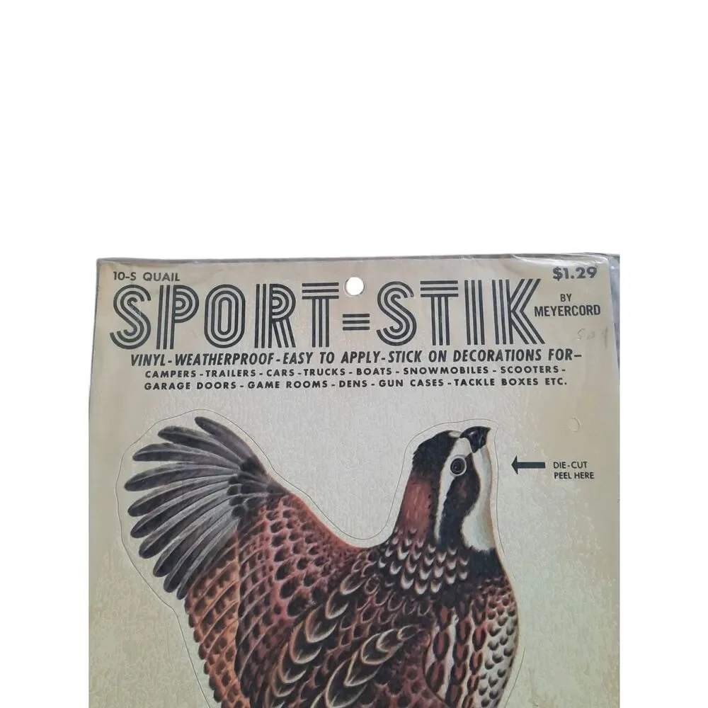 Vintage Quail Vinyl Wall Decal - Brown/Black